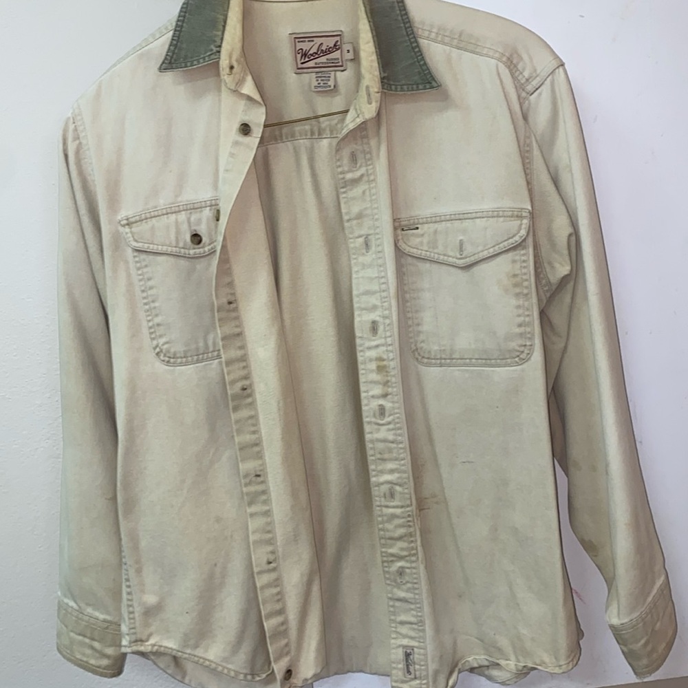 Vintage Woolrich Color-block shirt rare